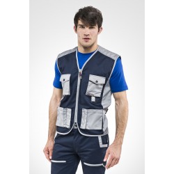 GILET ARIA SJ BLU/GRIGIO